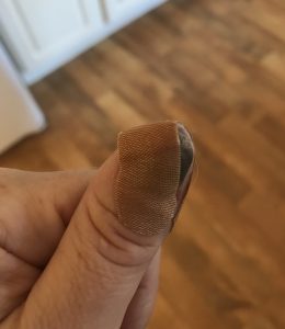 my thumb with a bandage